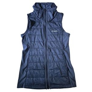 Columbia Outdoor Place To Place Womens Small Blue Quilted Puffer Vest EUC